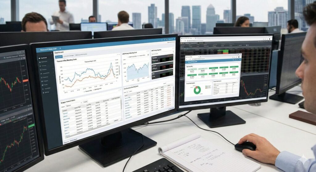 Market analysis chart showing rising global zinc supply and weakening construction demand, highlighting the need for specialized commodity trading software.